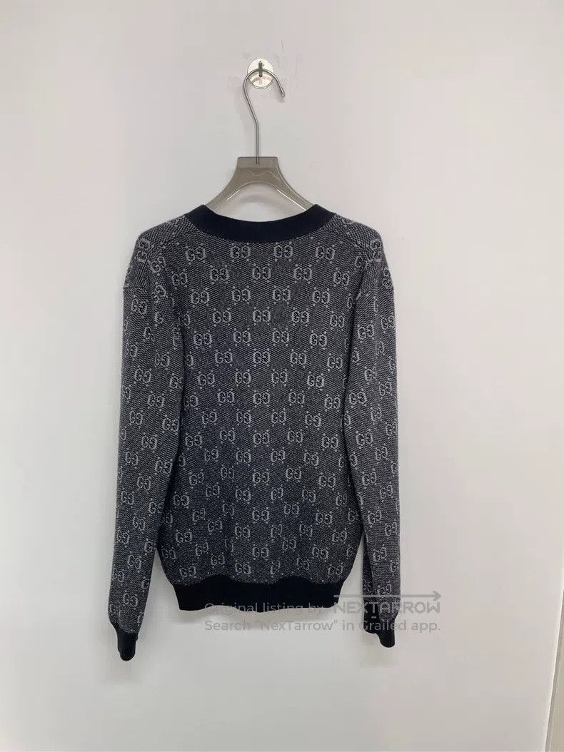 Gucci Gucci Full-printed logo knitted cardigan Size US M / EU 48-50 / 2 - 2 Thumbnail