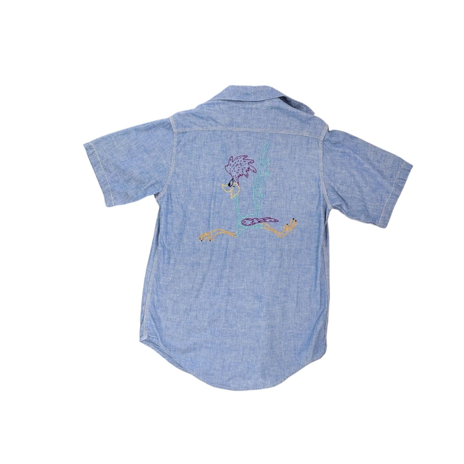 Big Mac Vintage Big Mac Chambray Shirt Roadrunner Embroidery Penneys Size US S / EU 44-46 / 1 - 2 Thumbnail