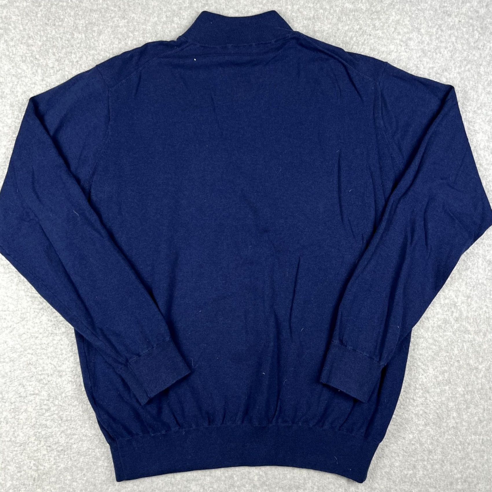 Peter Millar Peter Millar Golf Crest Quarter Zip Sweater Knit Pullover Large Mens Blue Size US L / EU 52-54 / 3 - 2 Thumbnail