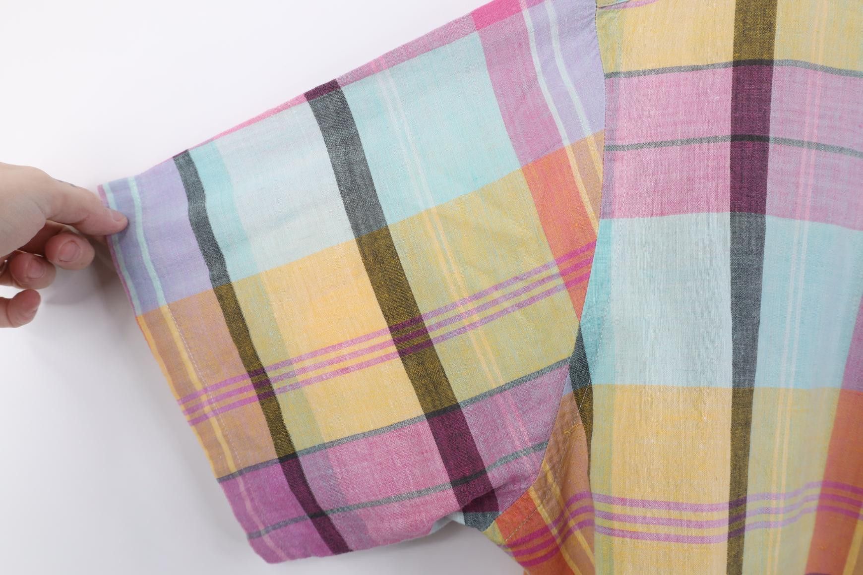 Vintage Vintage 90s Tailoring Madras Plaid Button Down Shirt USA Size US XL / EU 56 / 4 - 8 Thumbnail