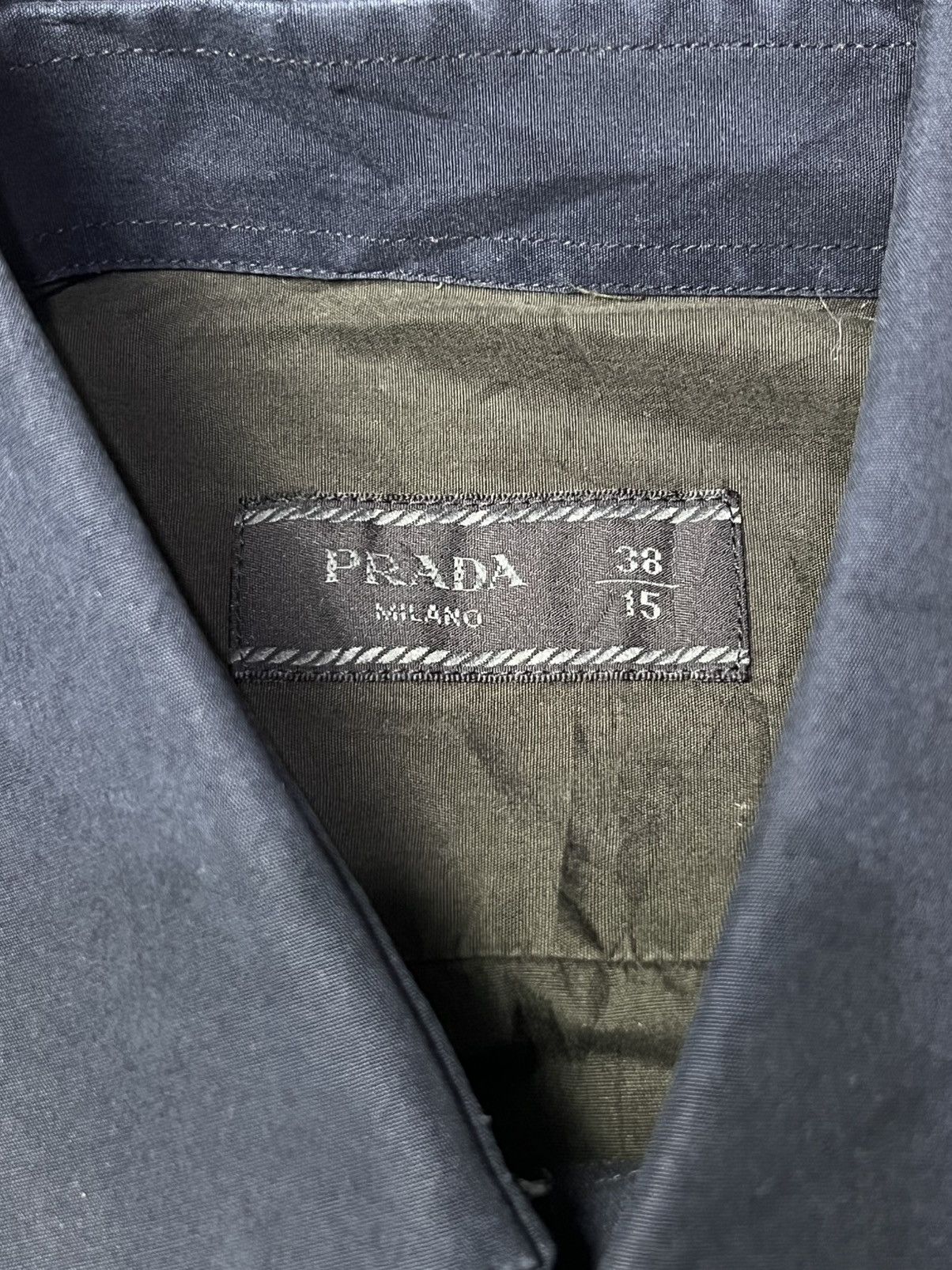 Prada Prada Milano Button Up Olive / Navy Size US M / EU 48-50 / 2 - 5 Thumbnail