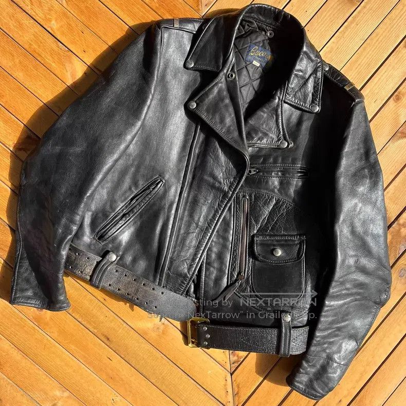Buco Buco J-24 first year horseskin leather suit Size US L / EU 52-54 / 3 - 1 Thumbnail