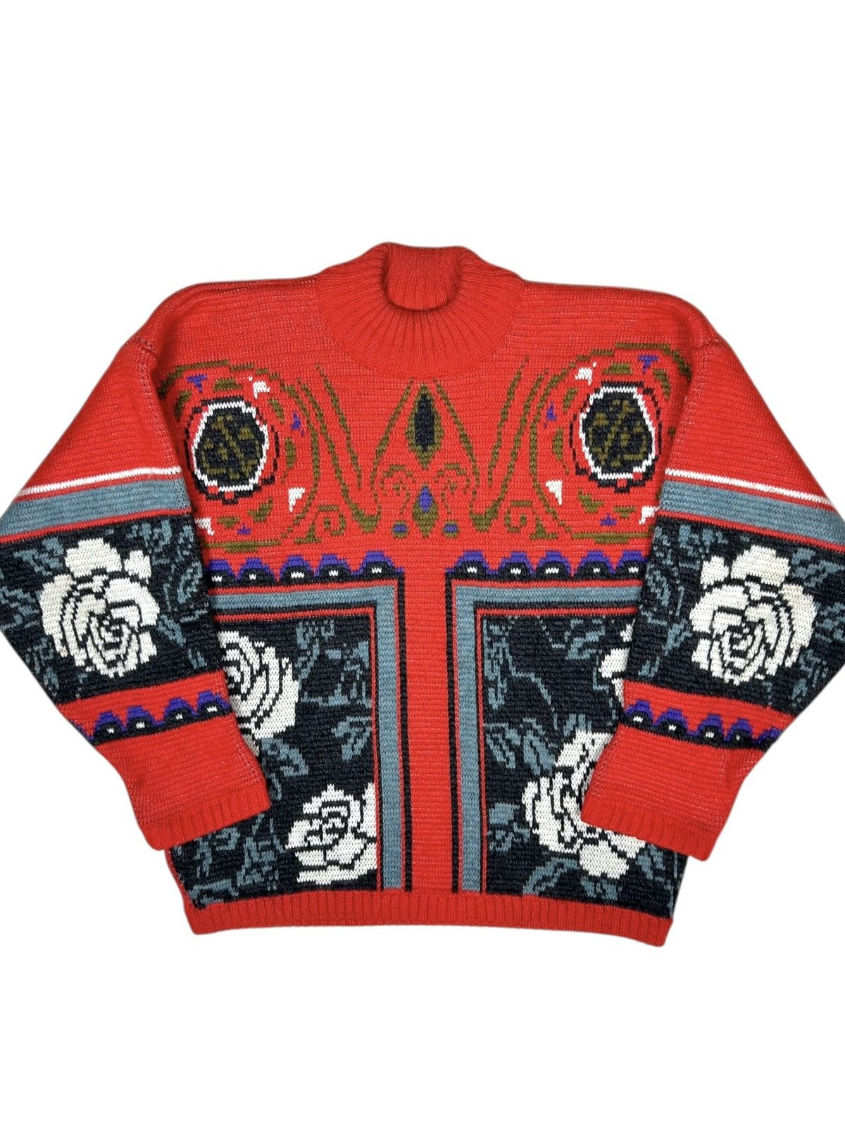 Oxbow 🌺 Vintage Oxbow Heavy Knit Sweater All Overprint Size US M / EU 48-50 / 2 - 1 Thumbnail