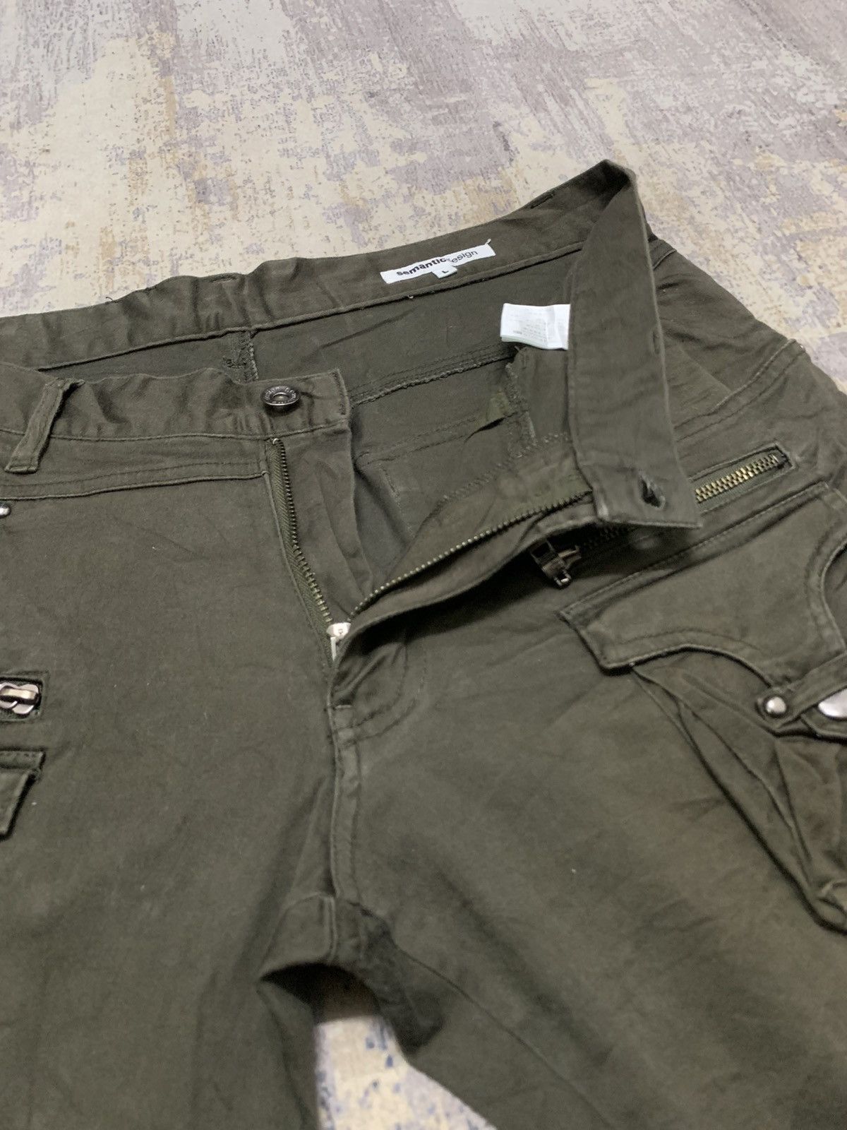 If Six Was Nine Semantic Design Cyber Y2K Bondage Flare Cargo Pants Size US 32 / EU 48 - 6 Thumbnail