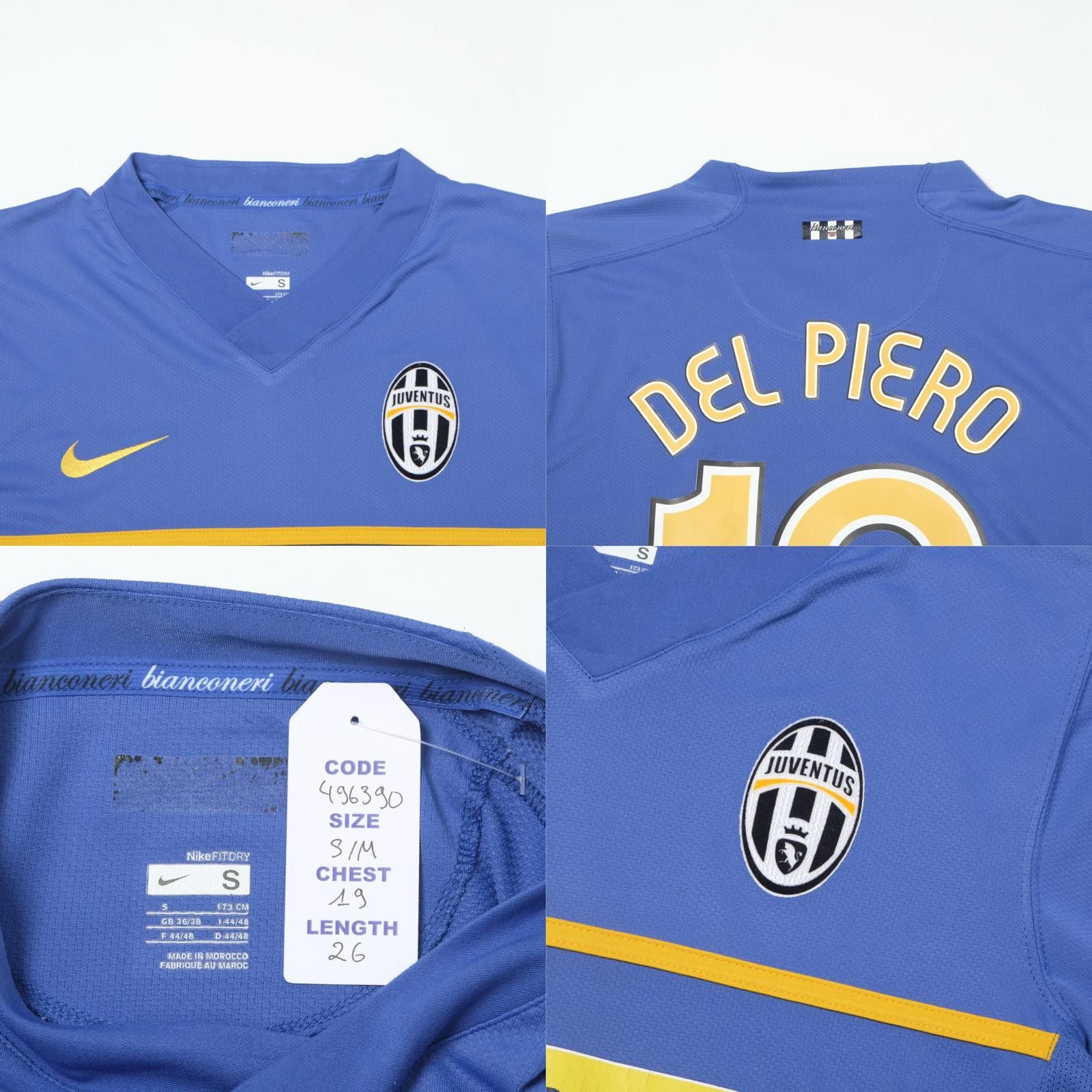 Nike 2007/08 Juventus Away Shirt Nike Del Piero (S/M) Size US S / EU 44-46 / 1 - 5 Thumbnail