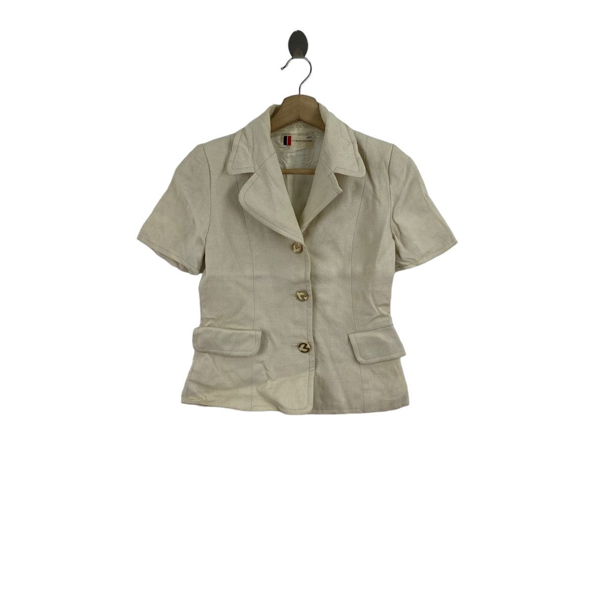 Max Mara × Vintage Vintage SUNCY MAX MARA Italy Designer Short Sleeve Formal Size XS / US 0-2 / IT 36-38 - 1 Thumbnail