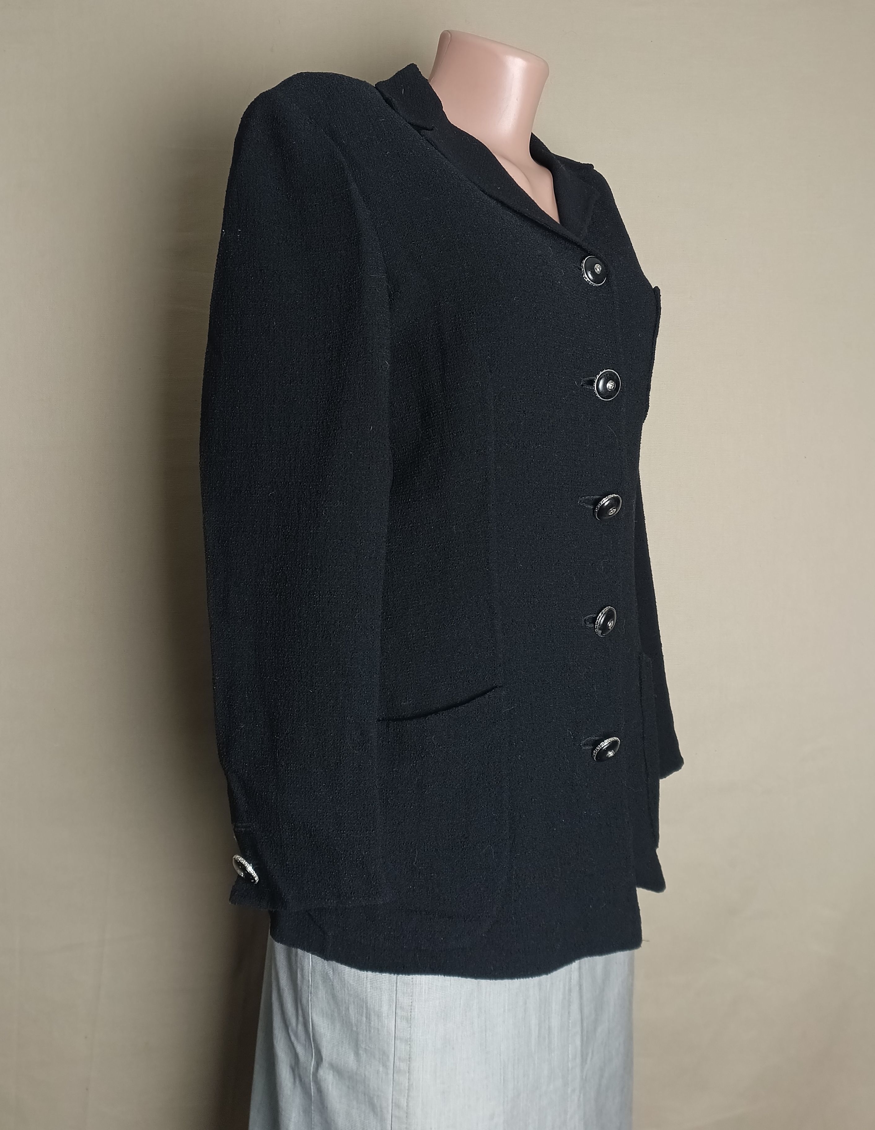 Versace Gianni Versace Couture Black Wool Vintage Blazer Jacket IT44 Size M / US 6-8 / IT 42-44 - 4 Thumbnail