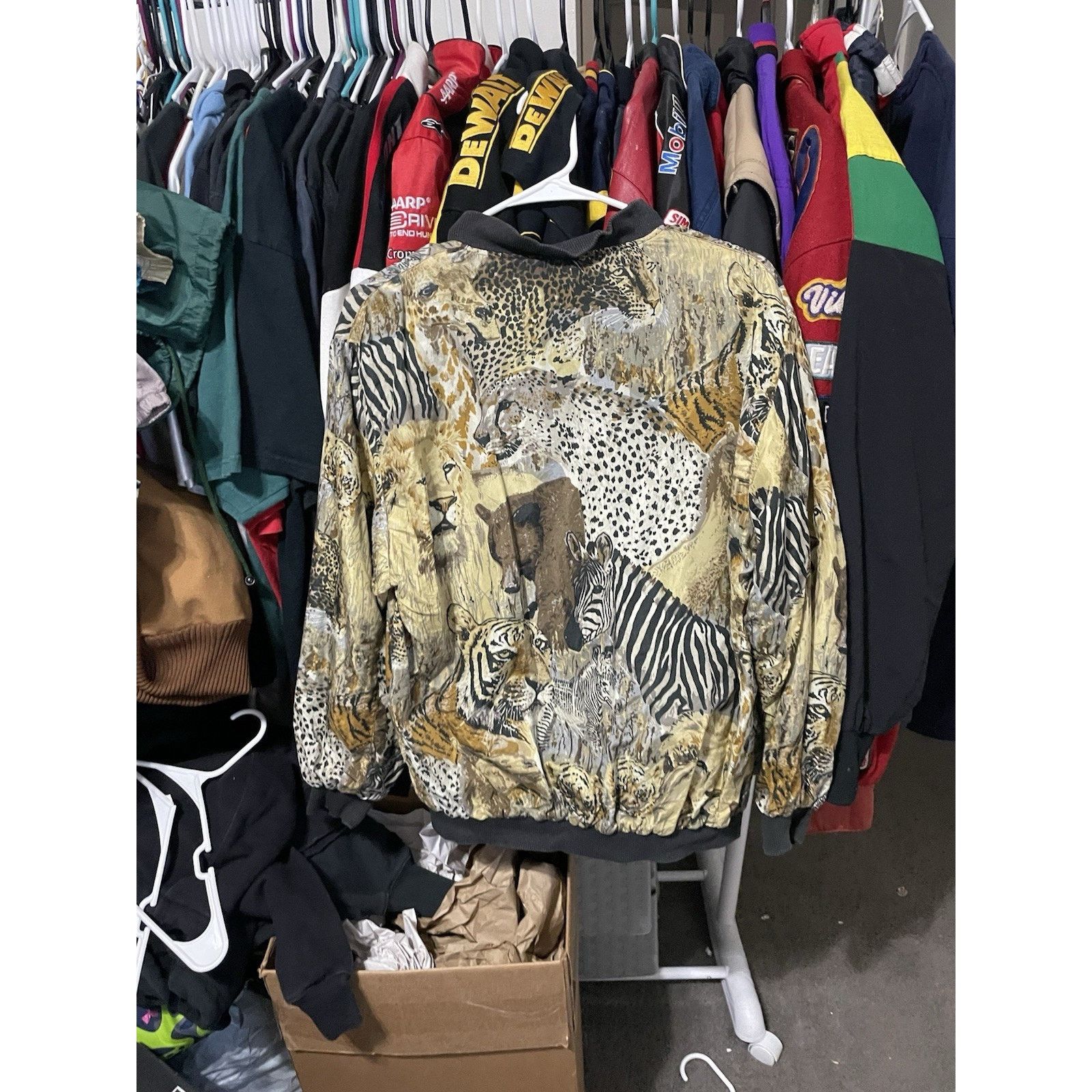 Beach Riot SIZE S- VTG ATLANTIC BEACH SAFARI ALL OVER PRINT SILK JACKET Size US S / EU 44-46 / 1 - 2 Thumbnail
