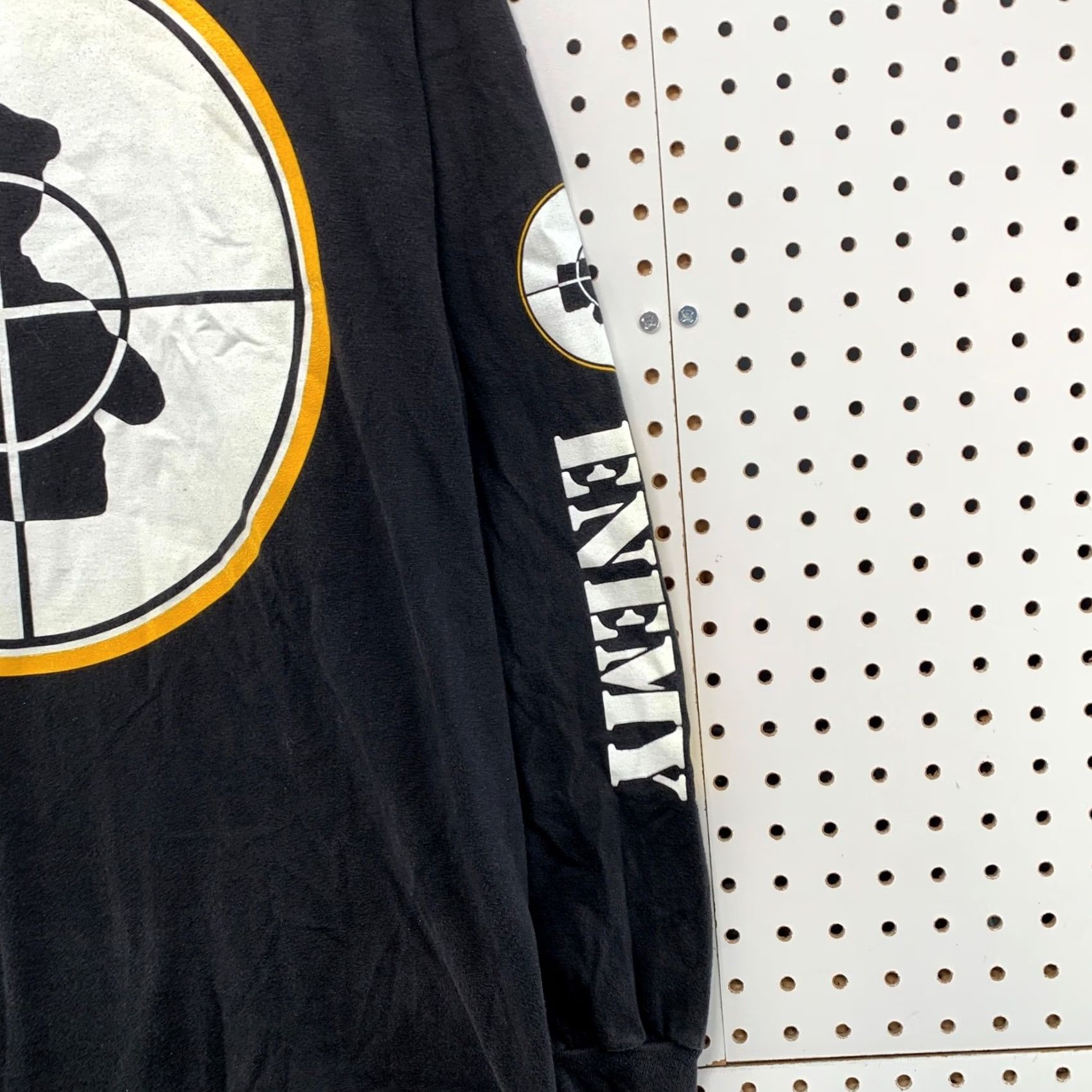 Hanes VINTAGE Public Enemy Long Sleeve T Shirt Mens L Hanes Beefy-T Black 90s Hip Hop Retro Graphic Logo Tee Size US L / EU 52-54 / 3 - 7 Thumbnail