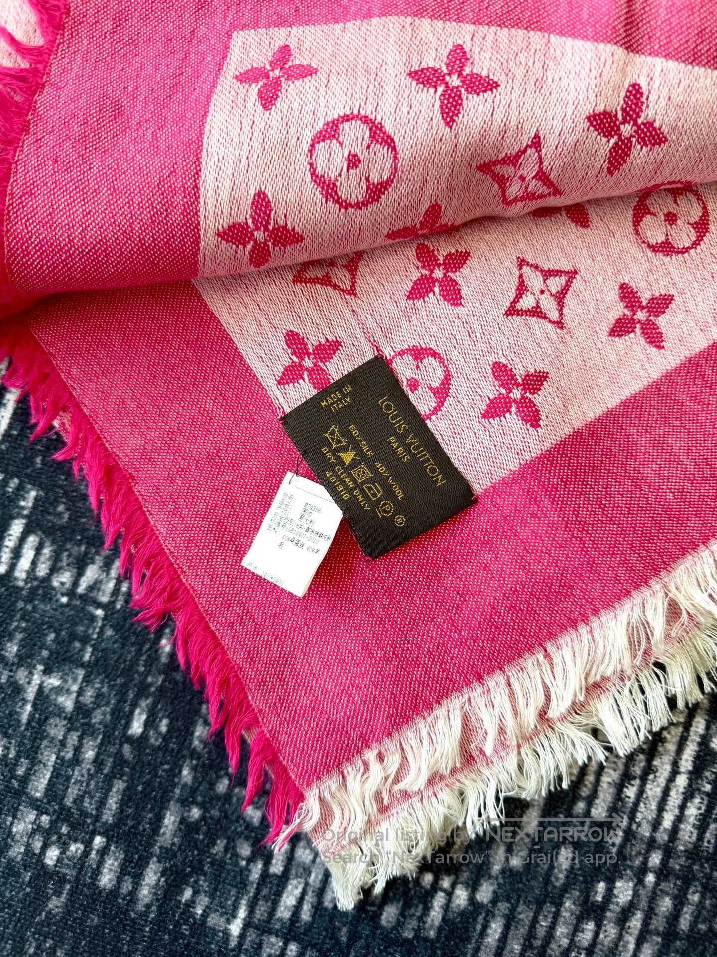 Louis Vuitton Louis Vuitton Pink Wool Scarf| Size ONE SIZE - 2 Thumbnail