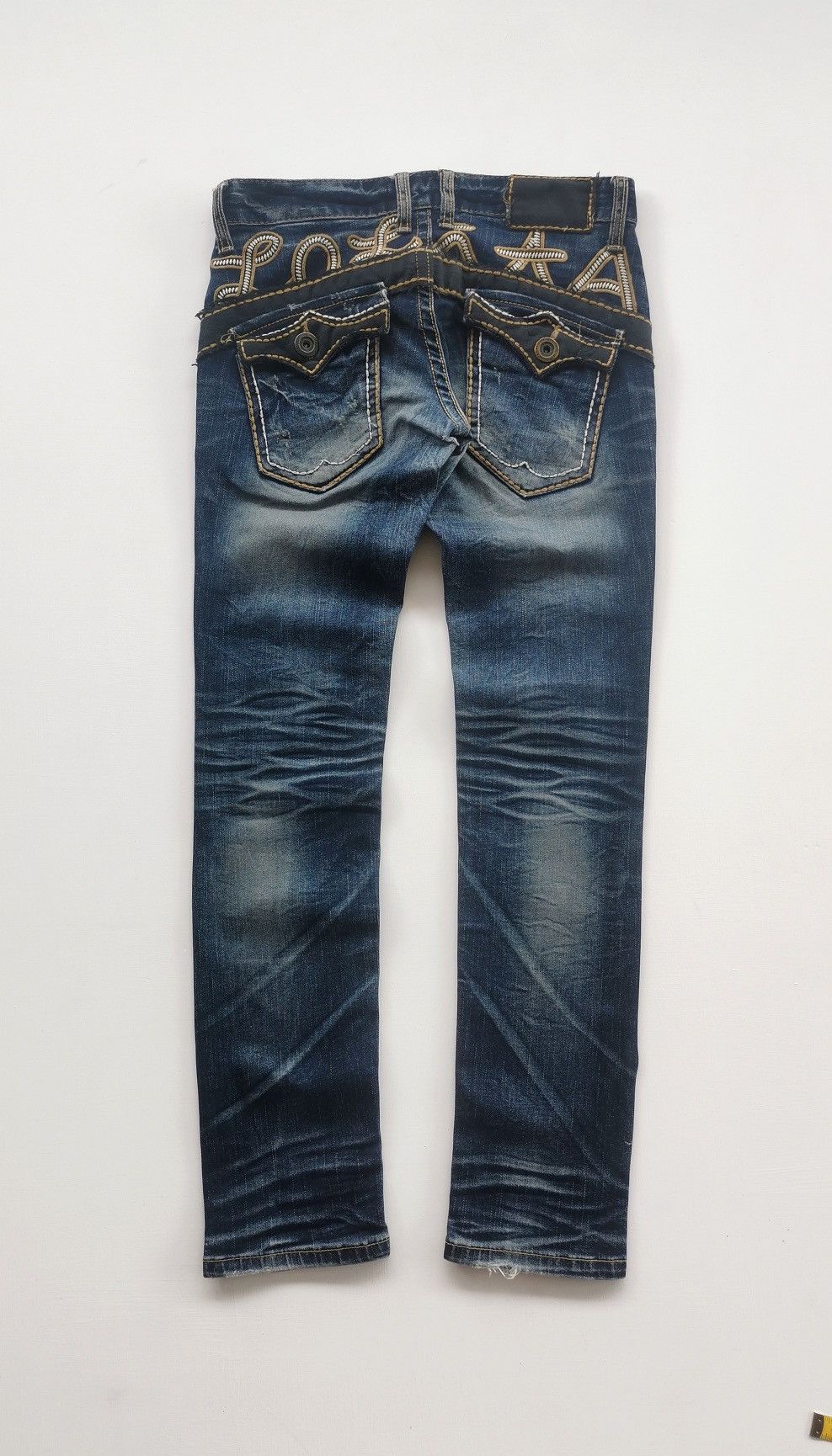 Japanese Brand Lolita Y2K Vintage Distressed Denim Jeans Size 29" - 3 Thumbnail