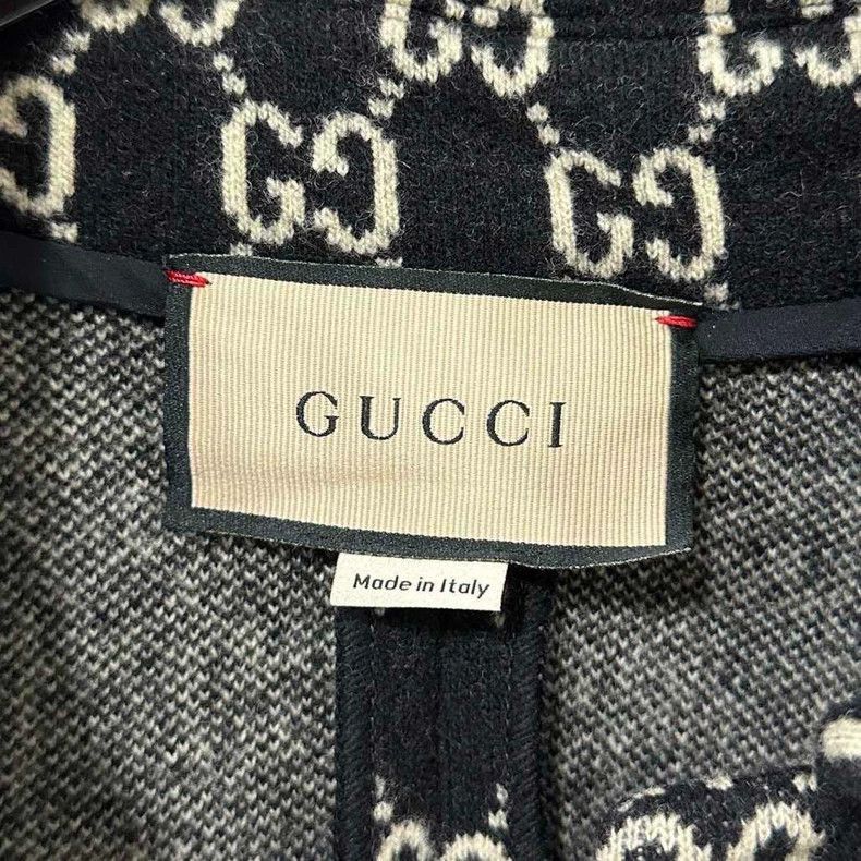 Gucci Gucci Wool Cape with Logo Print-2505 Size XXS / US 00 / IT 34 - 5 Thumbnail
