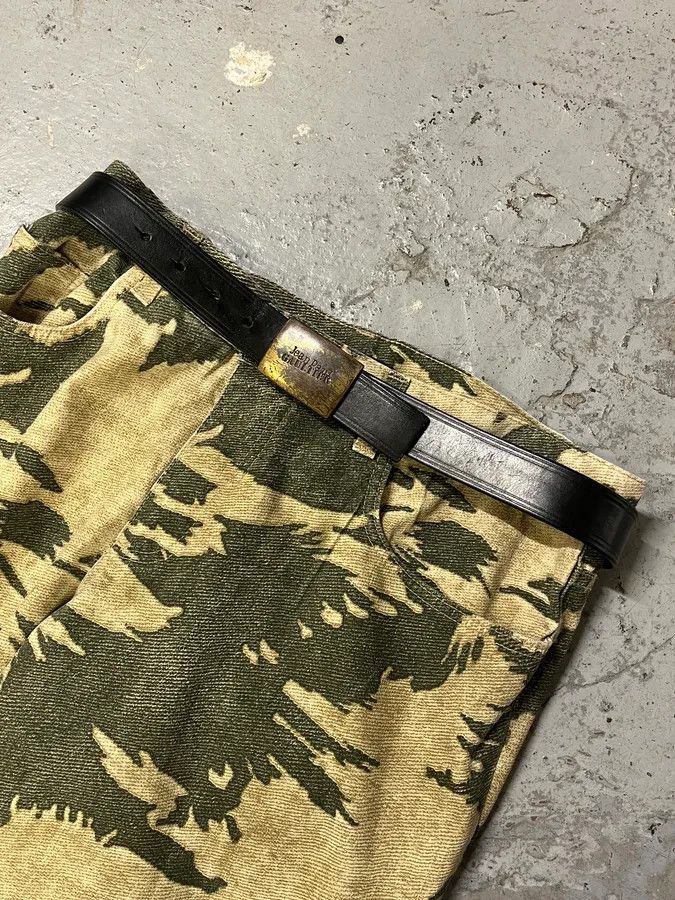 Designer × Jean Paul Gaultier × Vintage 2000s Jean Paul Gaultier Earth Black Leather Belt Size ONE SIZE - 1 Thumbnail