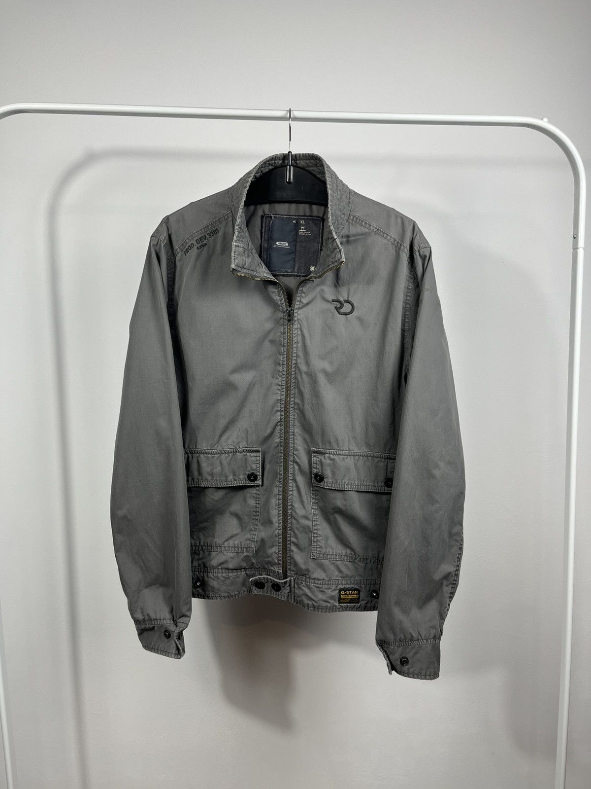 G-Star G-Star RAW Utility Zip Jacket Grey Cotton Mens XL Size US XL / EU 56 / 4 - 1 Thumbnail