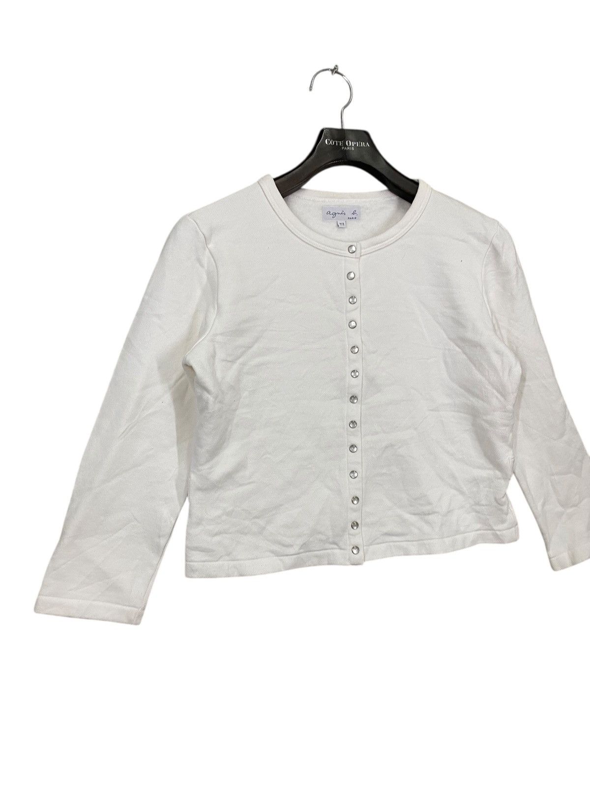 Designer × agnes b. Vintage agnes b crop sweater snap button nice condition Size M / US 6-8 / IT 42-44 - 3 Thumbnail