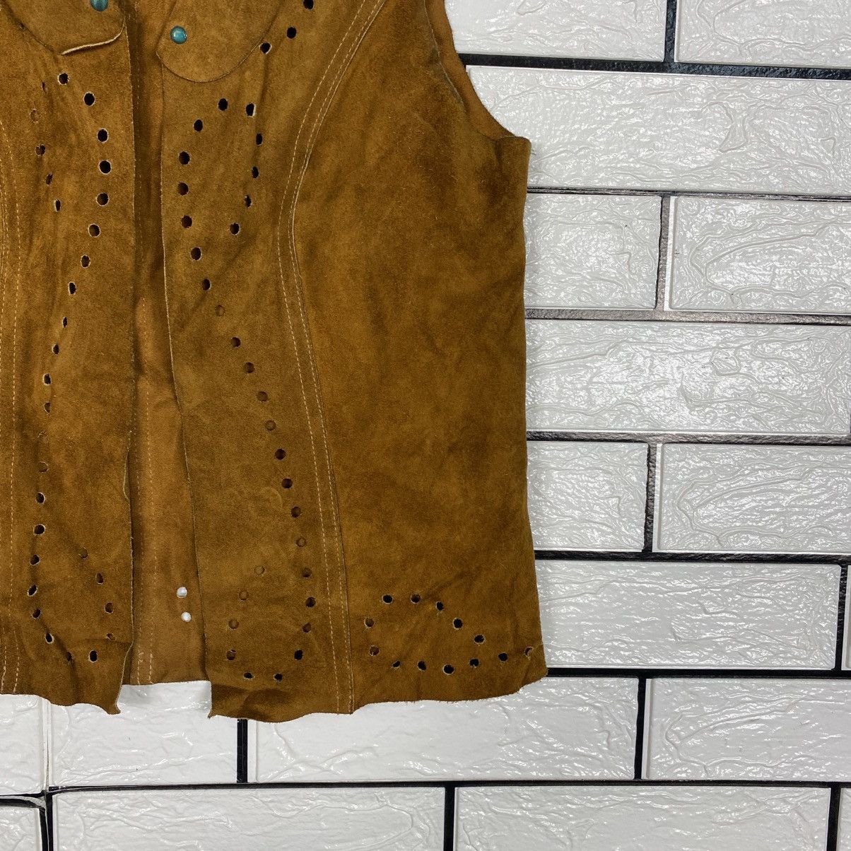 Japanese Brand 📌Vintage Vest Jacket Leather Sun Valley Issey Miyake Size US M / EU 48-50 / 2 - 6 Thumbnail