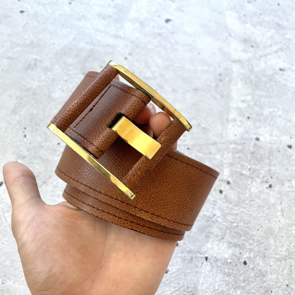 Jil Sander Vintage Jil Sander Leather Belt Luxury Archive Brown Size ONE SIZE - 1 Thumbnail