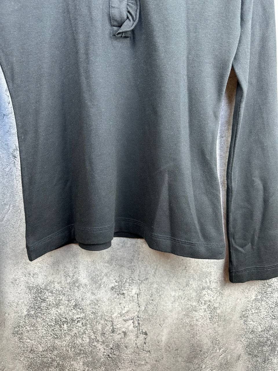 Tory Burch Tory Burch Black Ruffle Trim Henley Long Sleeve Top Size M / US 6-8 / IT 42-44 - 7 Thumbnail
