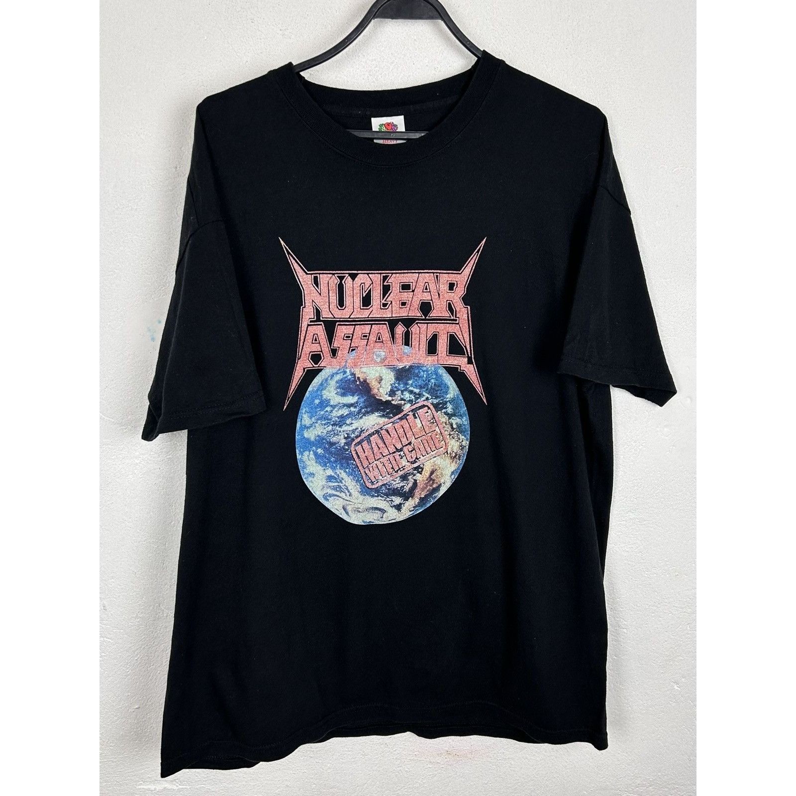 Band Tees Nuclear Assault Handle With Care 1989 Album T-Shirt Size US XL / EU 56 / 4 - 1 Thumbnail
