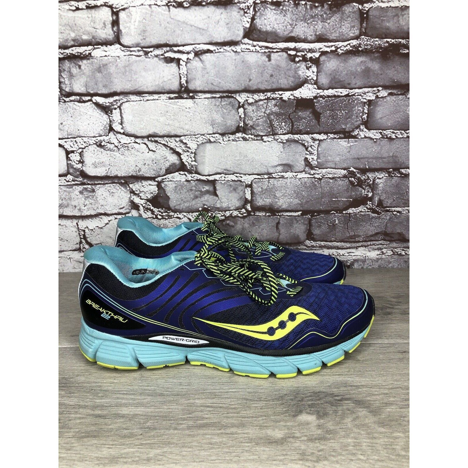 Saucony Saucony Breakthru 2 S10304-2 Purple Blue Yellow Running Shoe Size US 9.5 / IT 39.5 - 22 Thumbnail