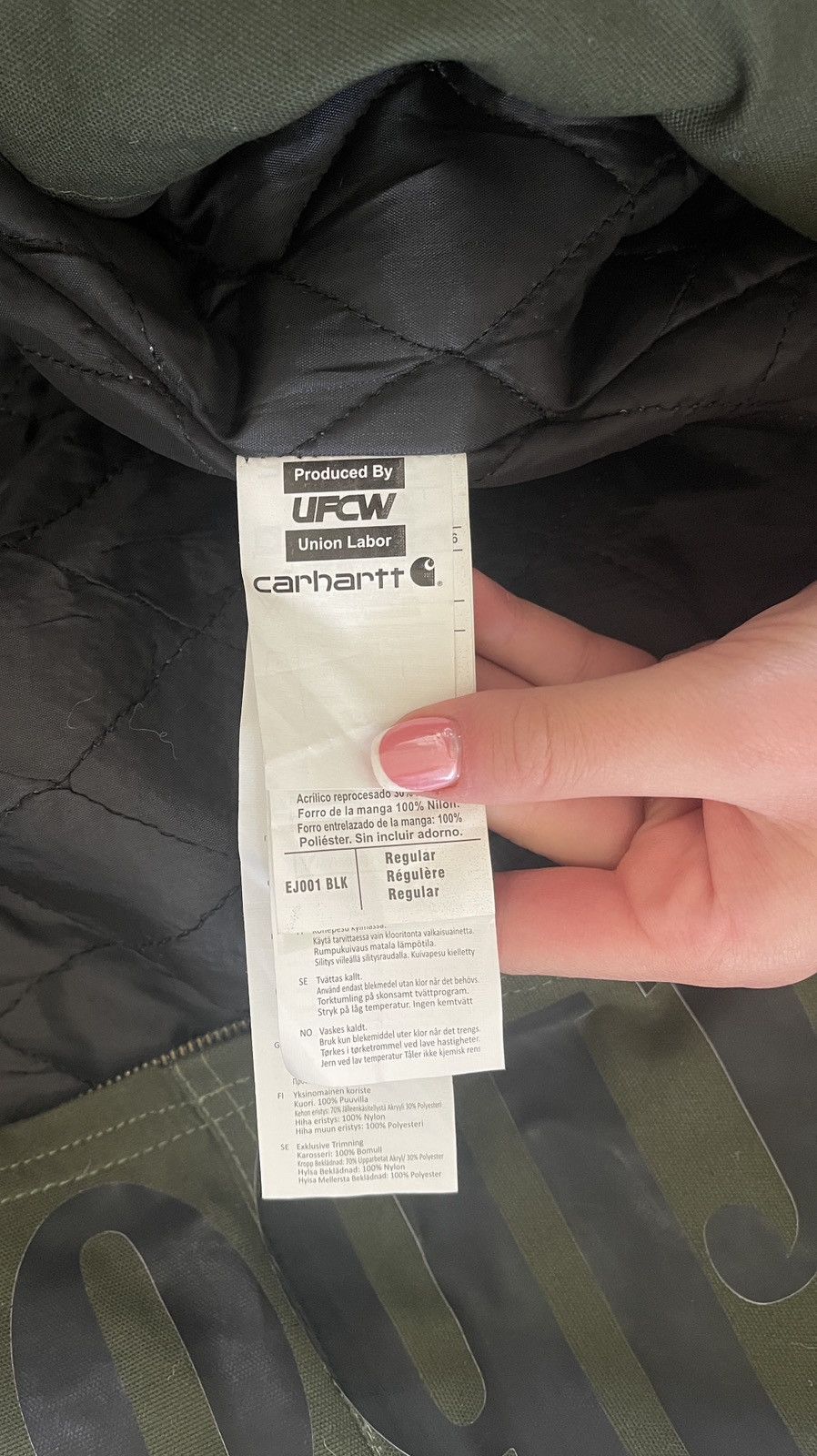Marlboro CUSTOM Reworked Carhartt x Marlboro Moss Green Active Jacket Size US M / EU 48-50 / 2 - 8 Thumbnail