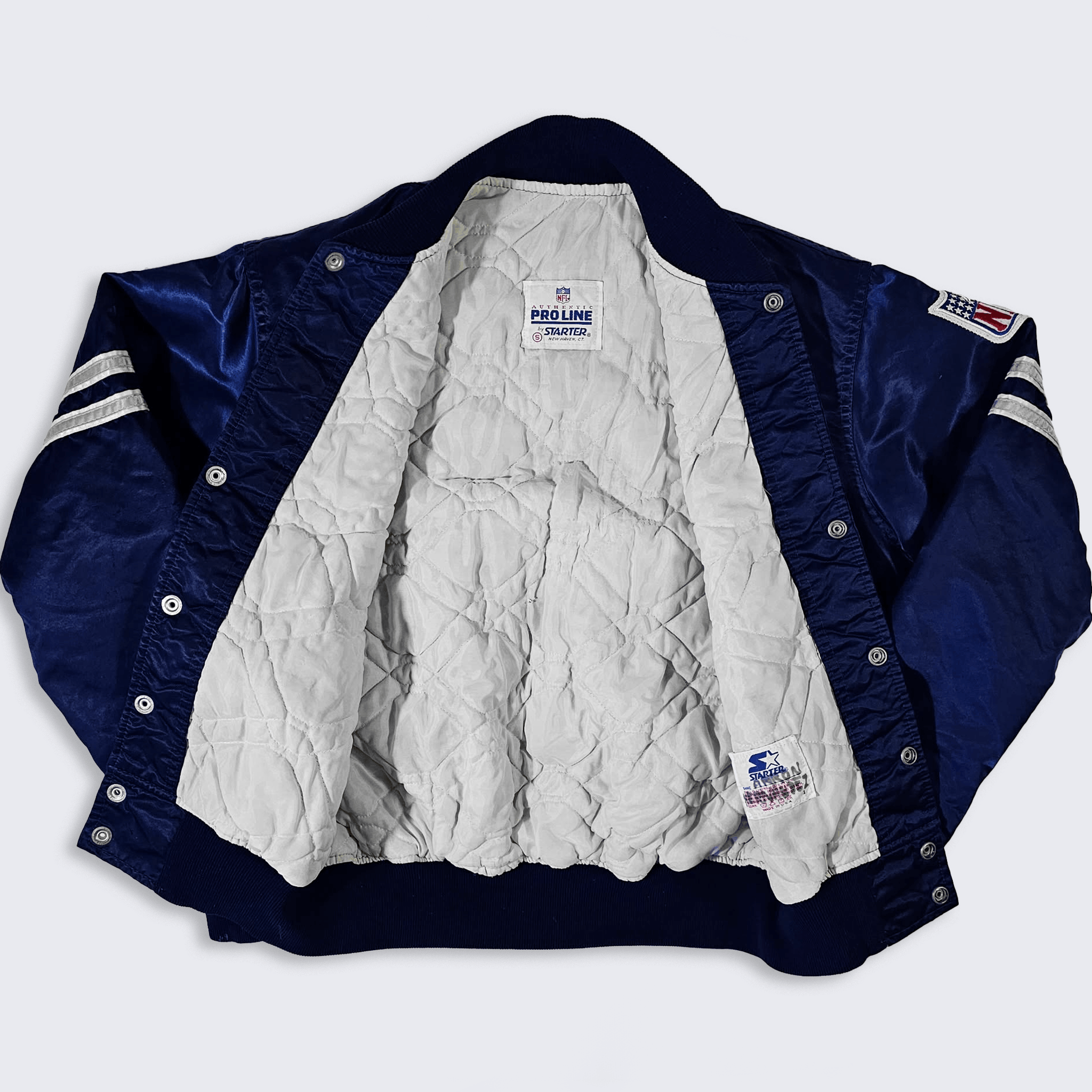 NFL Dallas Cowboys Vintage 80s Starter Satin Bomber Jacket Size US S / EU 44-46 / 1 - 3 Thumbnail