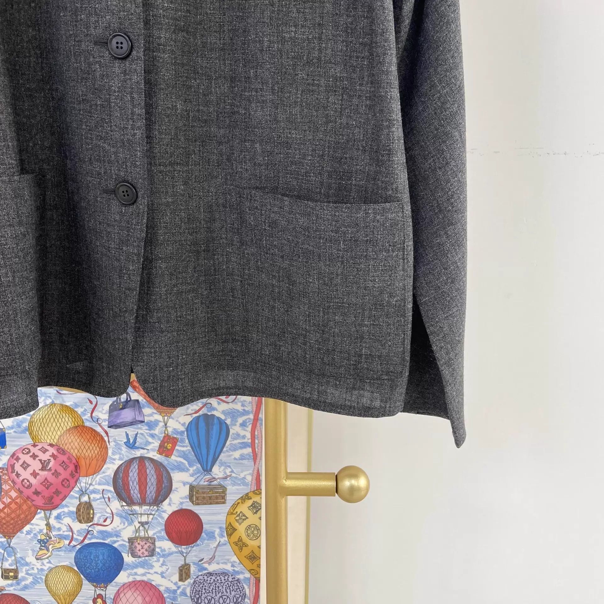 Prada Prada Dark Gray Blazer 40 Size S / US 4 / IT 40 - 4 Thumbnail