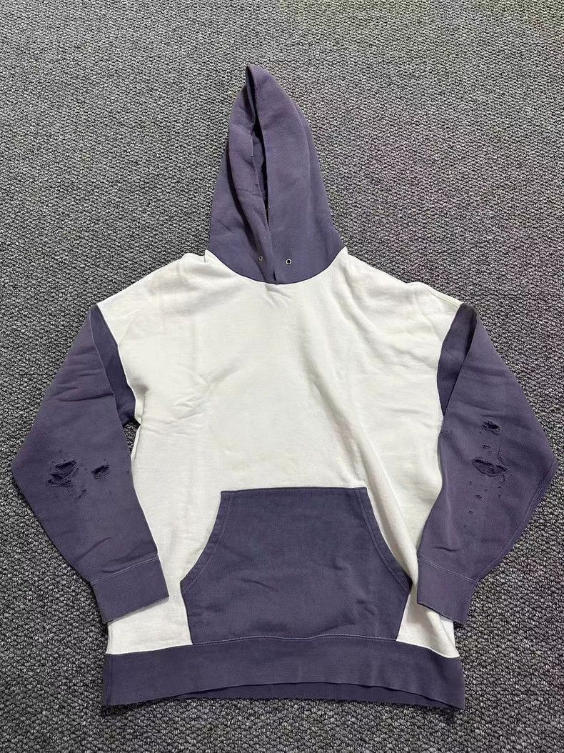 Visvim Jumbo Hoodie in White and Purple