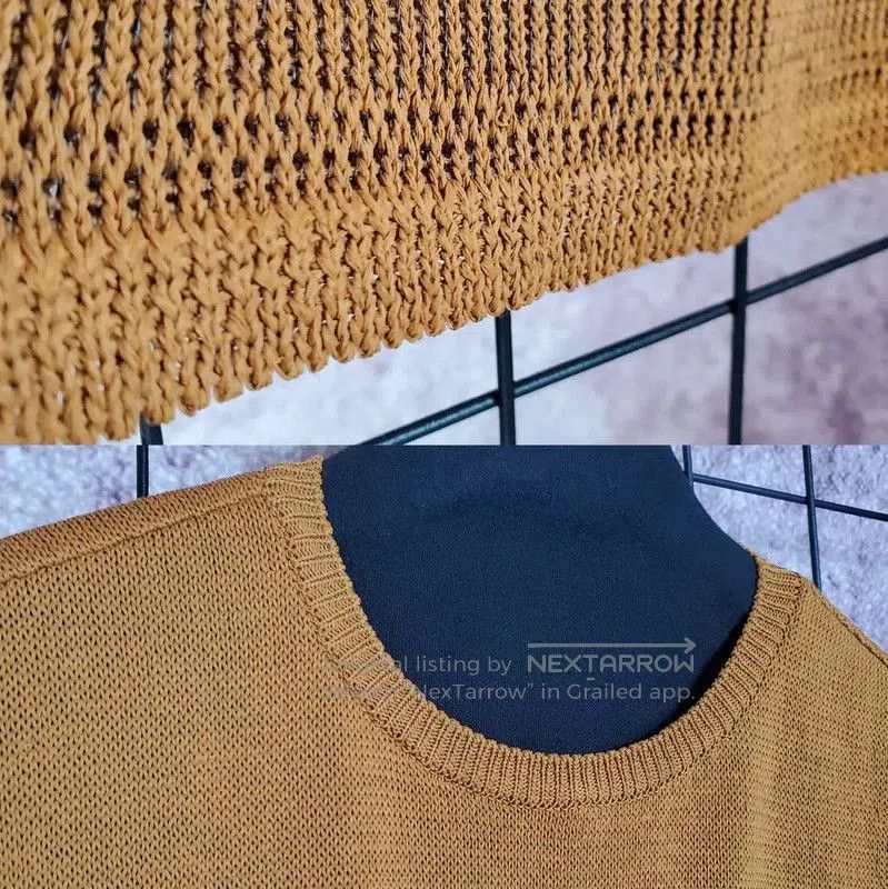 Yves Saint Laurent YSL Summer Brown Knit Short-Sleeve Top . Size M / US 6-8 / IT 42-44 - 3 Thumbnail