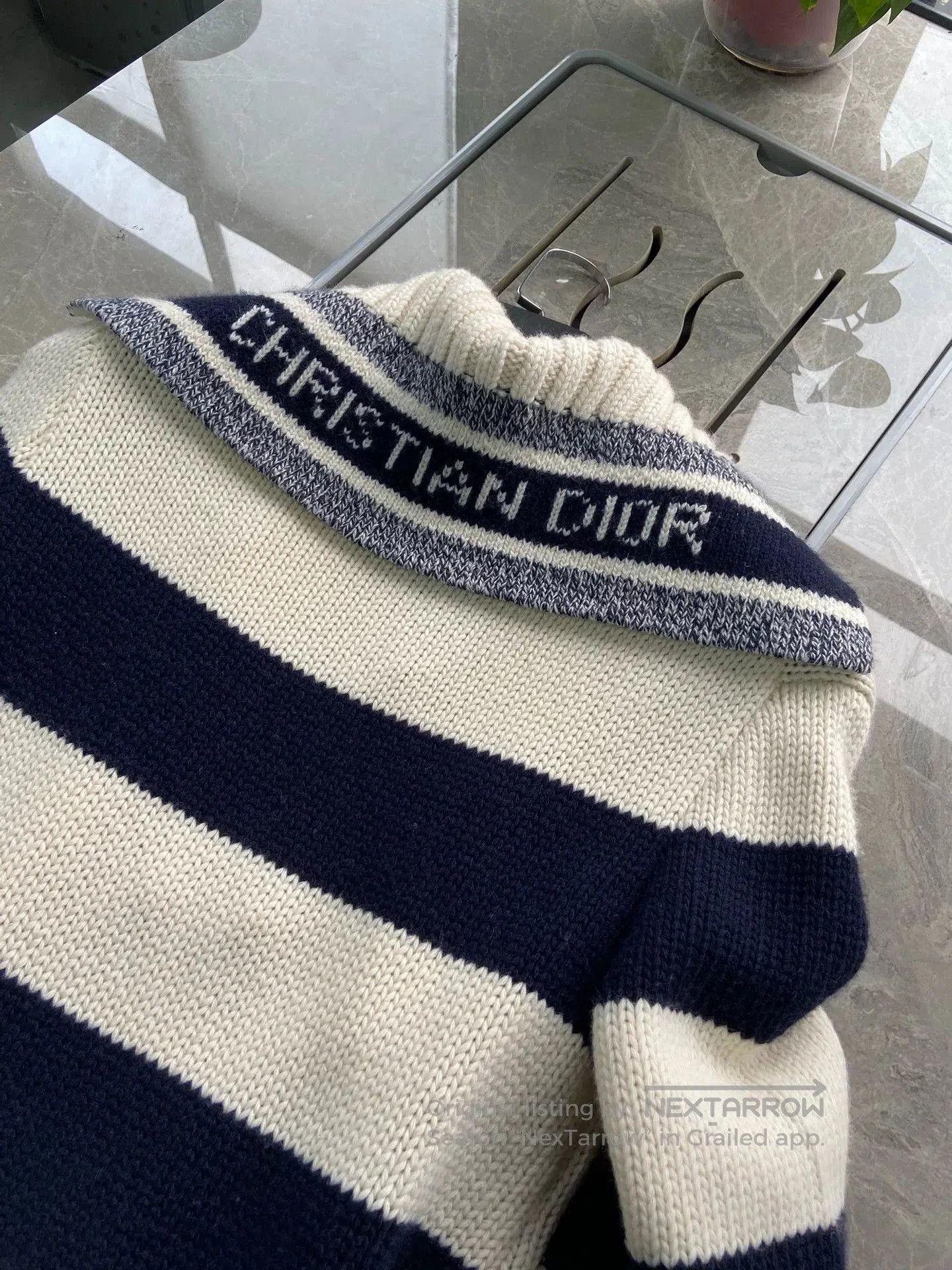 Dior dior striped knitted coat with hood. Size US M / EU 48-50 / 2 - 2 Thumbnail