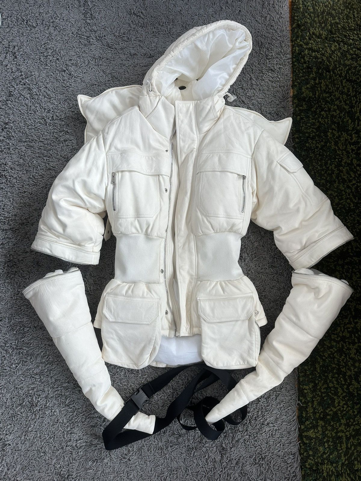 Hood By Air Sample leather bondage jacket Size US M / EU 48-50 / 2 - 2 Thumbnail