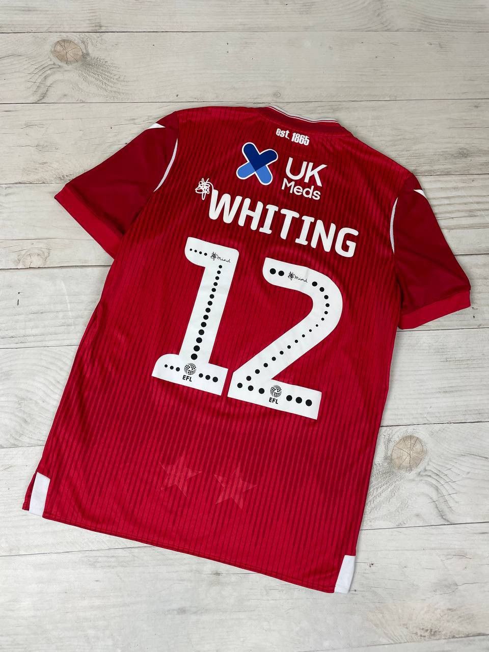 Macron Macron Nottingham Forest 2019-20 Whiting 12 Home Shirt Size US S / EU 44-46 / 1 - 1 Thumbnail