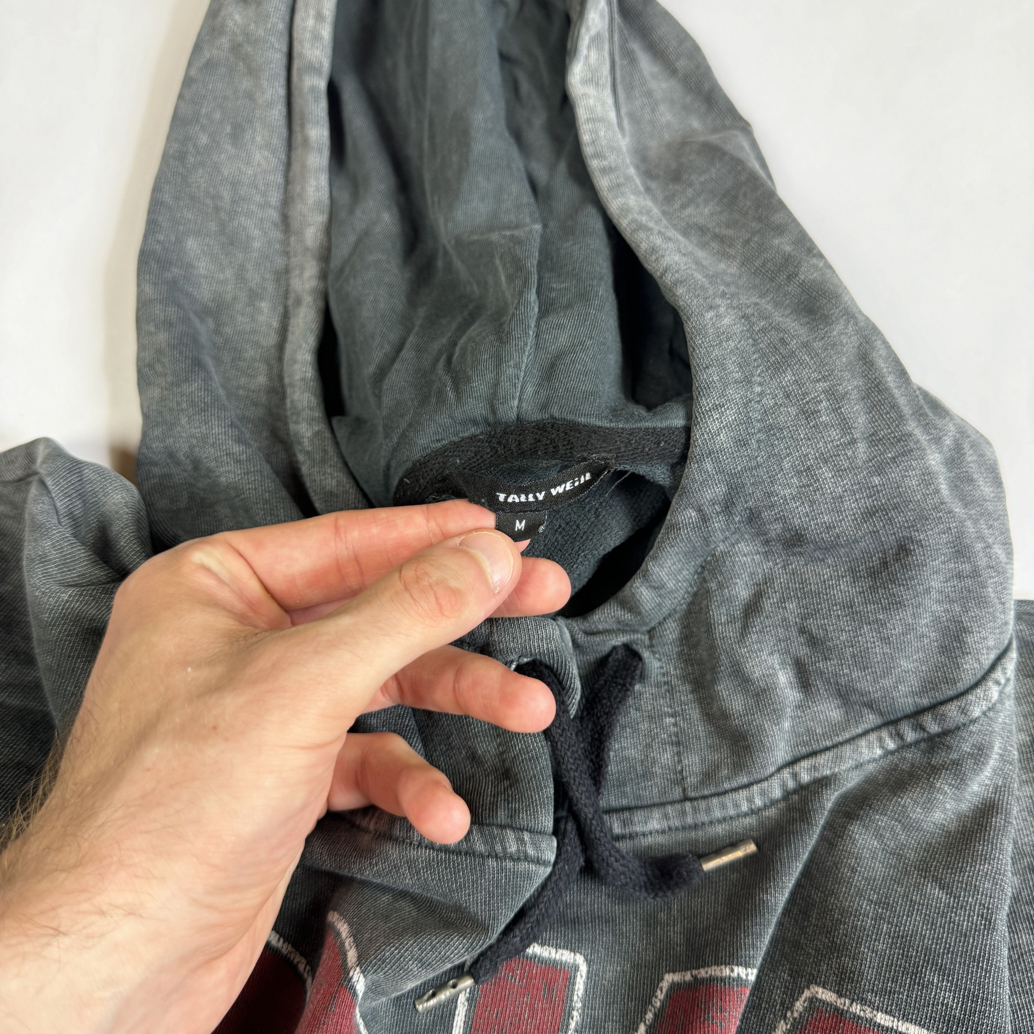 Vintage Miss Me Yet? distressed washed cropped hoodie boxy 90s Size US M / EU 48-50 / 2 - 6 Thumbnail