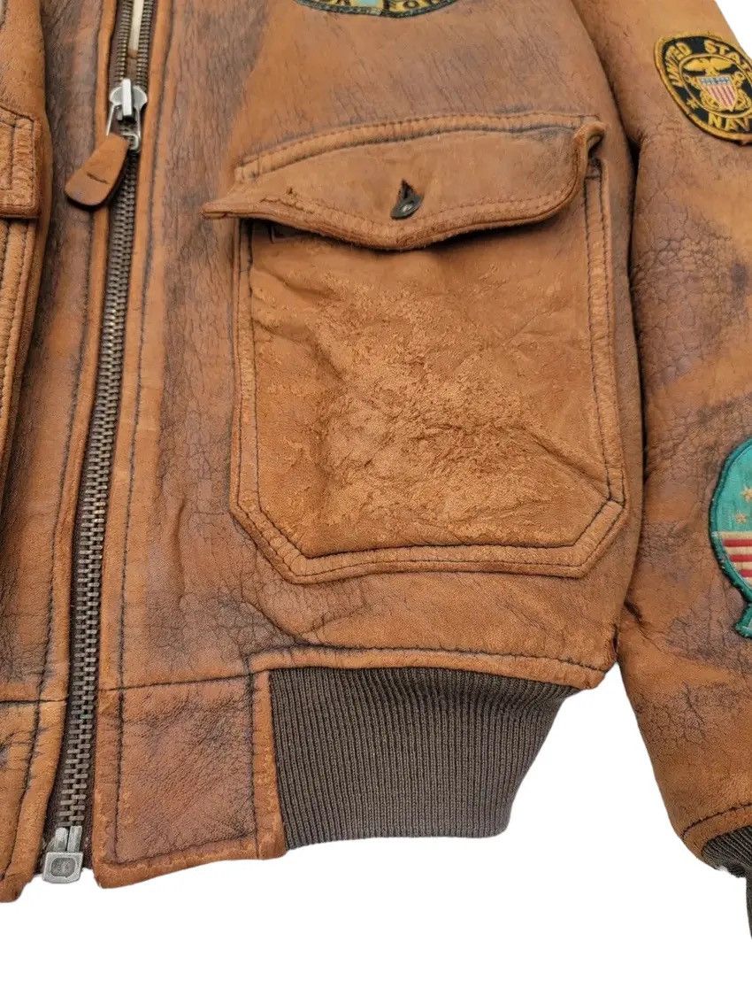 Avirex Vtg 80s Avirex Type G-1 Leather Flight Jacket Top Gun Patch Size US M / EU 48-50 / 2 - 6 Thumbnail