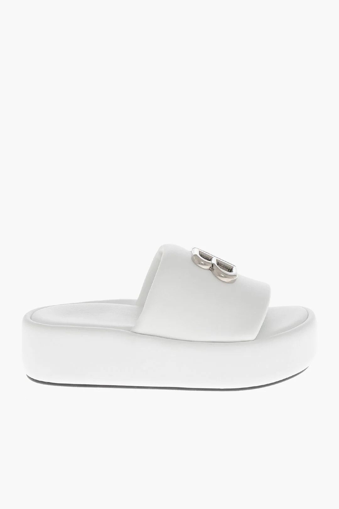 Balenciaga og1mm0326 Leather Platform Sandals in White Size US 7 / IT 37 - 1 Thumbnail