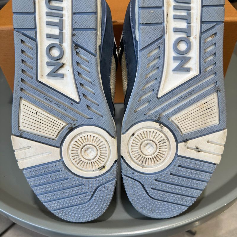 Louis Vuitton Louis Vuitton Blue and White Trainer Sneakers -2508 Size US 8 / EU 41 - 2 Thumbnail