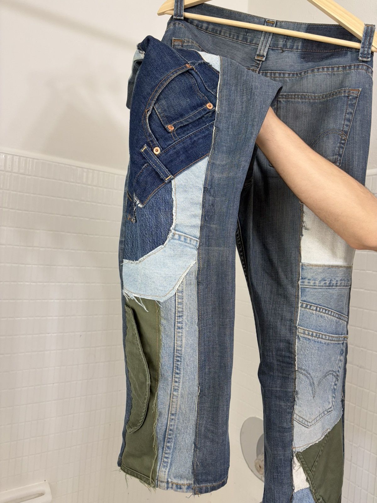 Other Modified- Japanese reworked denim jeans (denim patchwork) Size US 32 / EU 48 - 7 Thumbnail