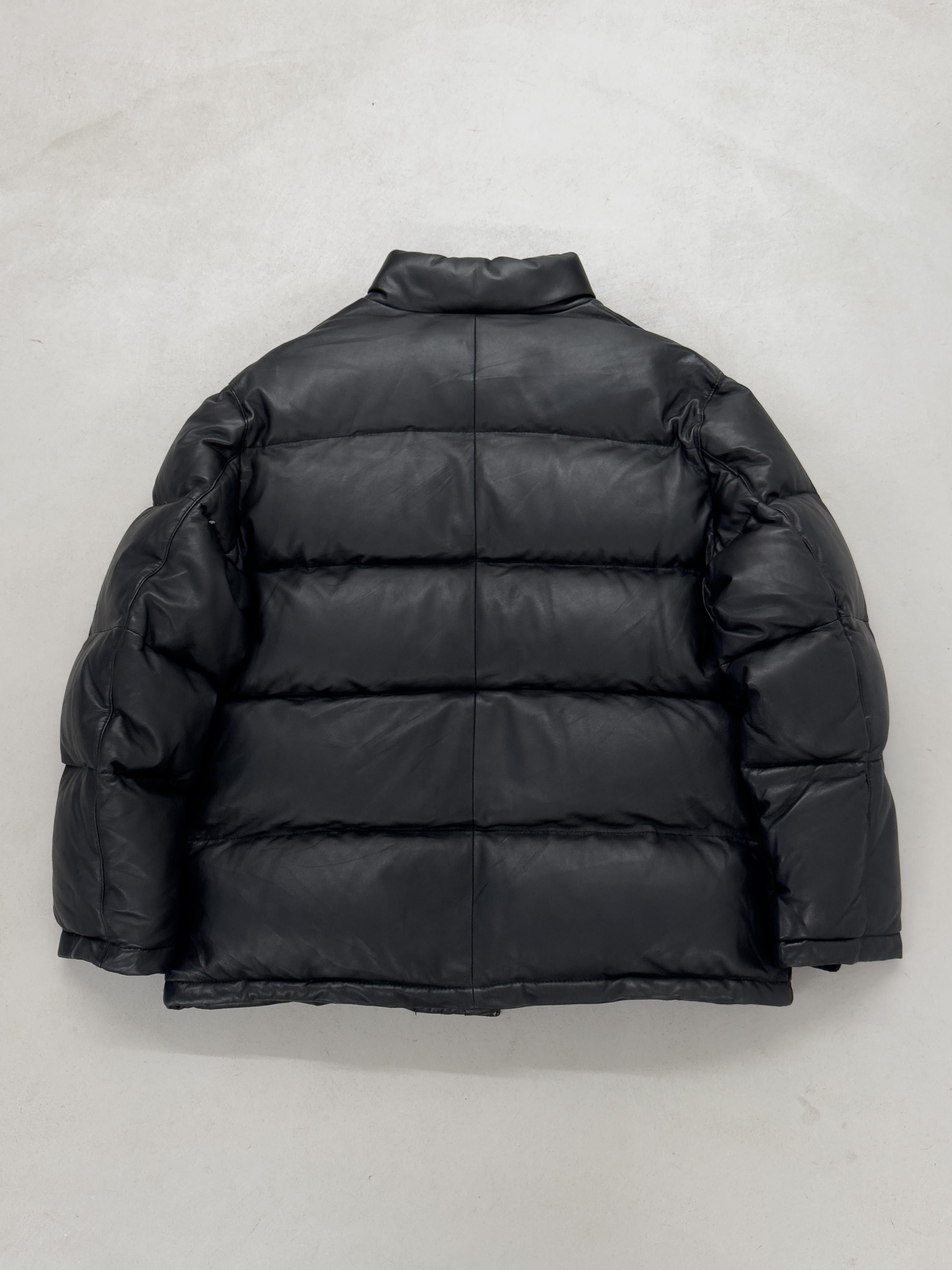 Japanese Brand Wind Armor Leather Puffer Jacket Size US XL / EU 56 / 4 - 7 Thumbnail