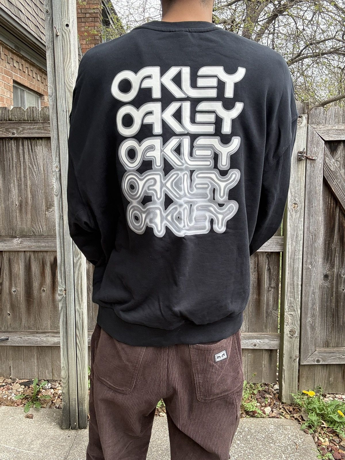Oakley Oakley B1B Repeated Crewneck Blackout Sweatshirt Size US XL / EU 56 / 4 - 9 Thumbnail