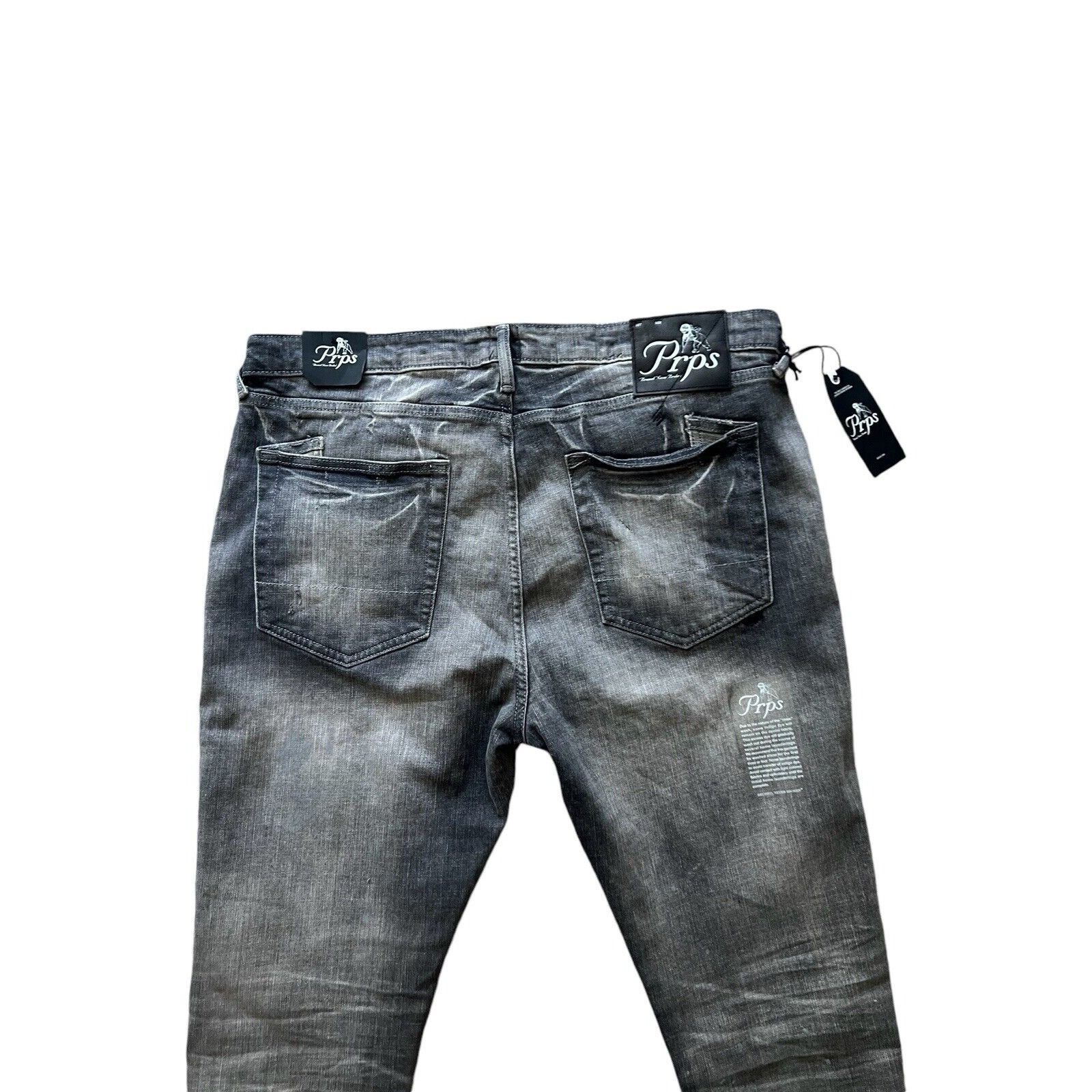 Prps PRPS Cayenne Skinny Mens Stretch Jeans Grey $248 Size 42/32 Size US 42 / EU 58 - 6 Thumbnail