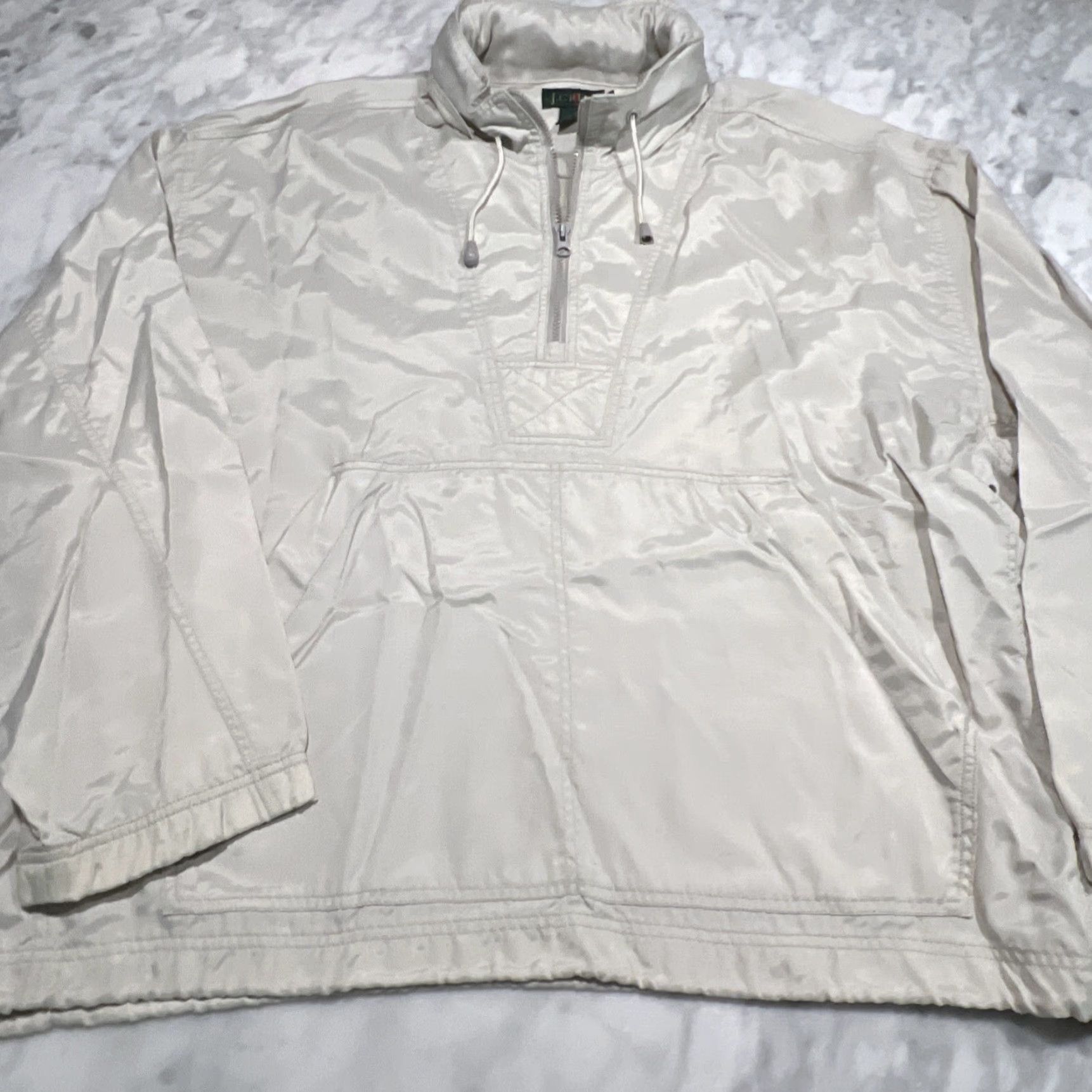 J.Crew Vintage J.Crew Anorak Hood Windbreaker Jacket Men XL Nylon Solid 90s Outdoor Sports Size US XL / EU 56 / 4 - 5 Thumbnail