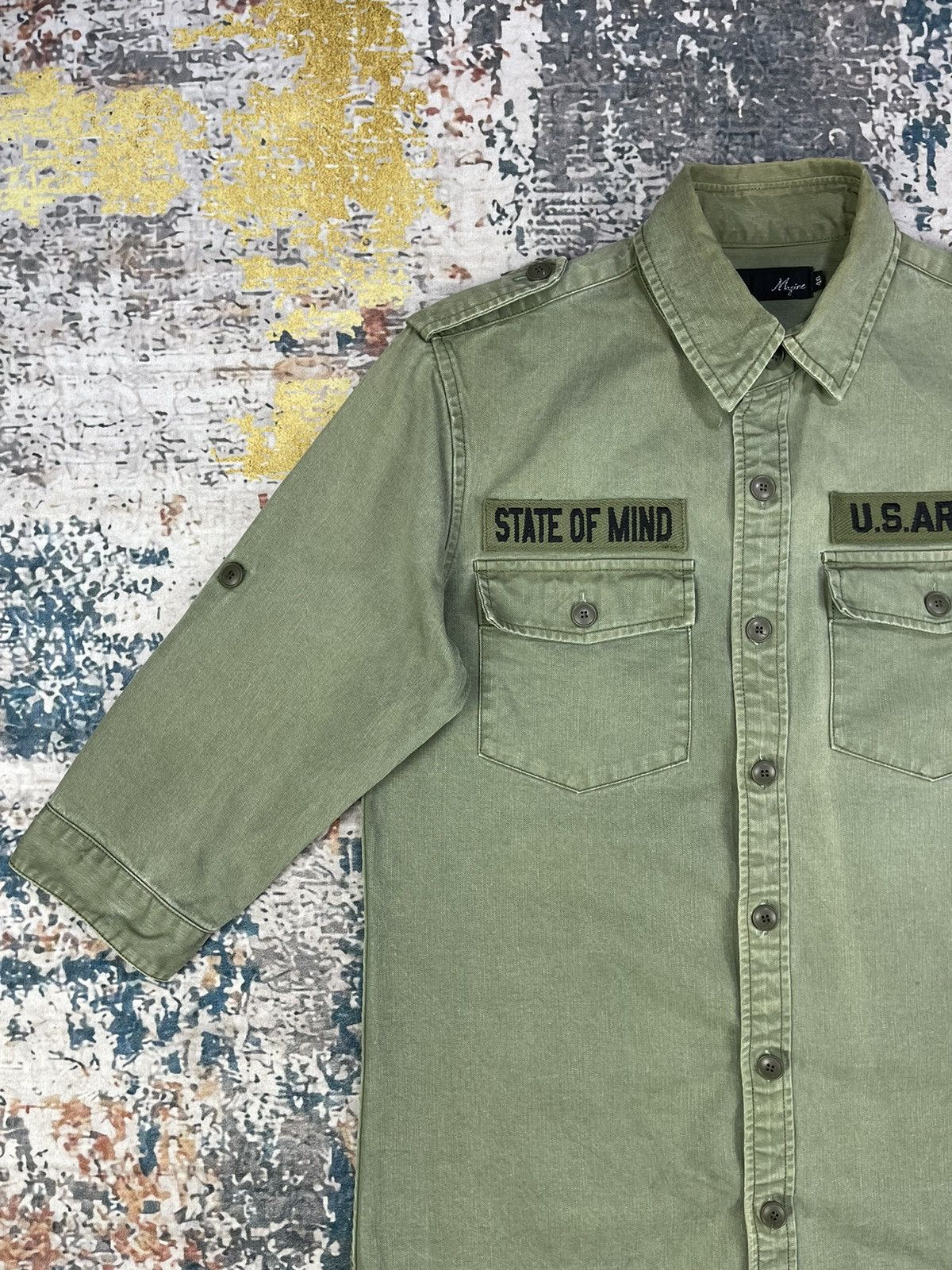Vintage Magine Japan U.S Army Quarter Sleeve Workshirt Size US XS / EU 42 / 0 - 3 Thumbnail