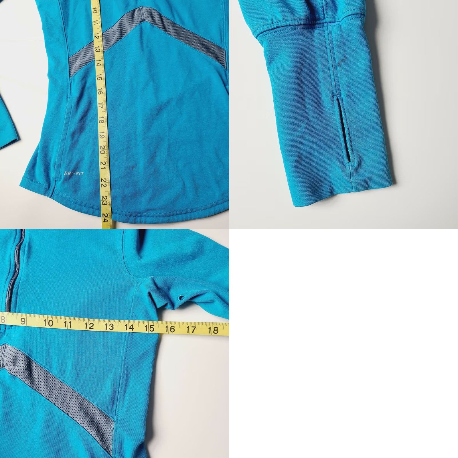 Nike Nike Dri-Fit 1/4 Zip Jacket Sweatshirt Pullover Womens Size S Teal Gray Sweatshirt Women S Nike Dri-Fit 1/4 Zip Jacket Pullover Activewear Slim Fit Size S / US 4 / IT 40 - 8 Thumbnail