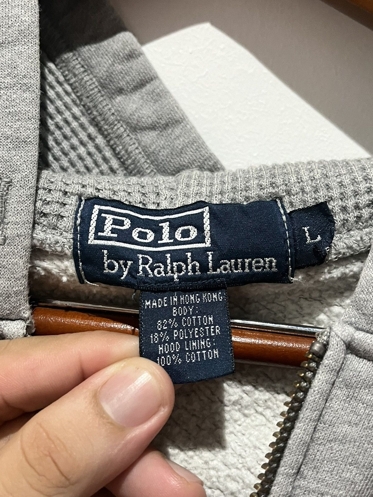 Polo Ralph Lauren × Ralph Lauren × Vintage Vintage Polo Ralph Lauren zip up hoodie Size US L / EU 52-54 / 3 - 3 Thumbnail
