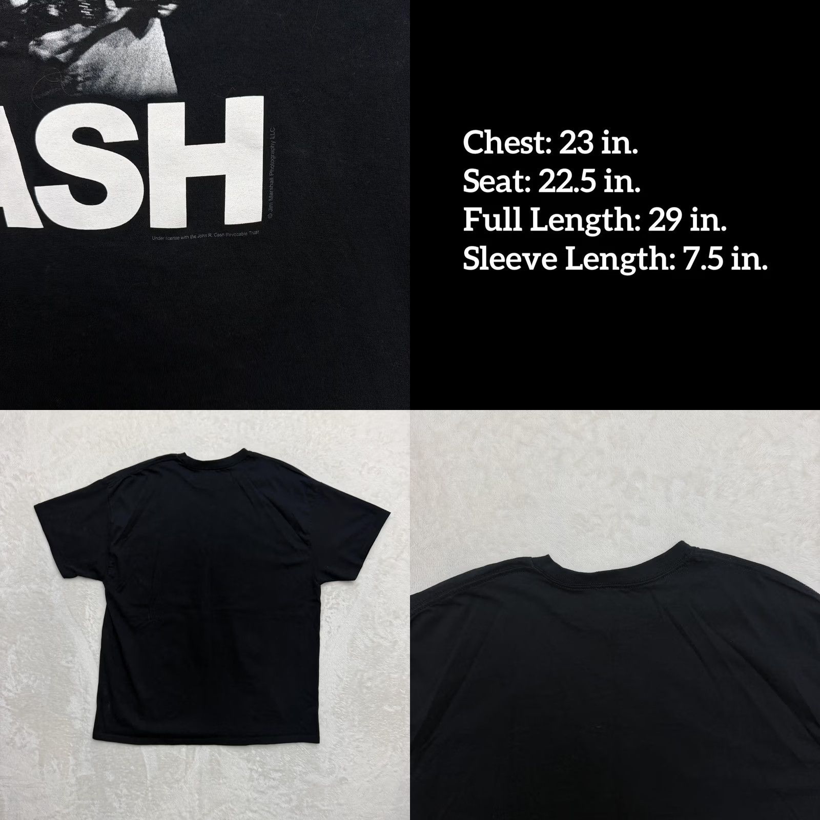 Vintage Jim Marshall Clothing Cash Shirt Mens XL Black Graphic Print Tee Music Shirt Size US XL / EU 56 / 4 - 8 Thumbnail