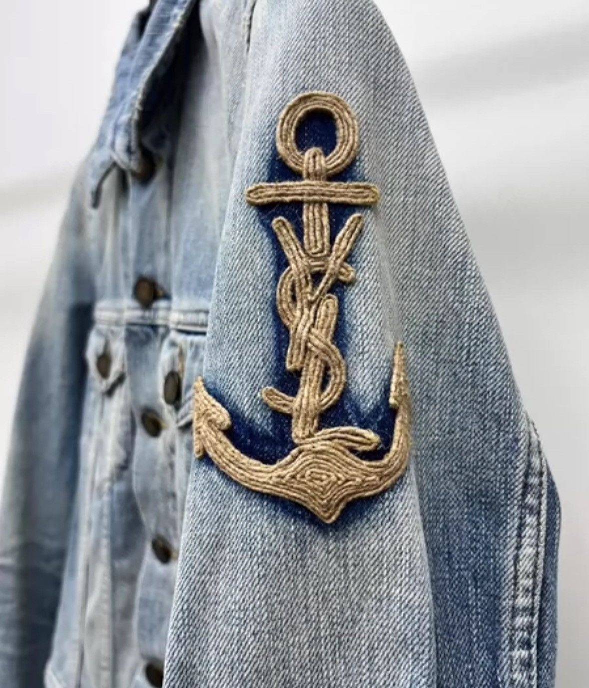 Saint Laurent Paris × Yves Saint Laurent SAINT LAURENT Anchor denim jacket 2412-Nextarrow Size US S / EU 44-46 / 1 - 3 Thumbnail