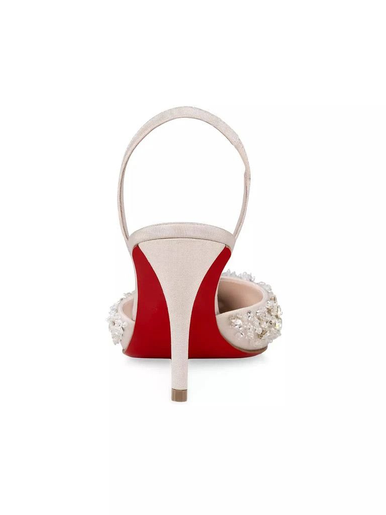 Christian Louboutin os11x0126 Queenissima Slingback Pumps in Beige Size US 8 / IT 38 - 4 Thumbnail
