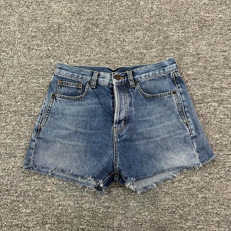 Saint Laurent Paris Saint Laurent Blue Denim Shorts for Women Size 26" / US 2 / IT 38 - 1 Thumbnail