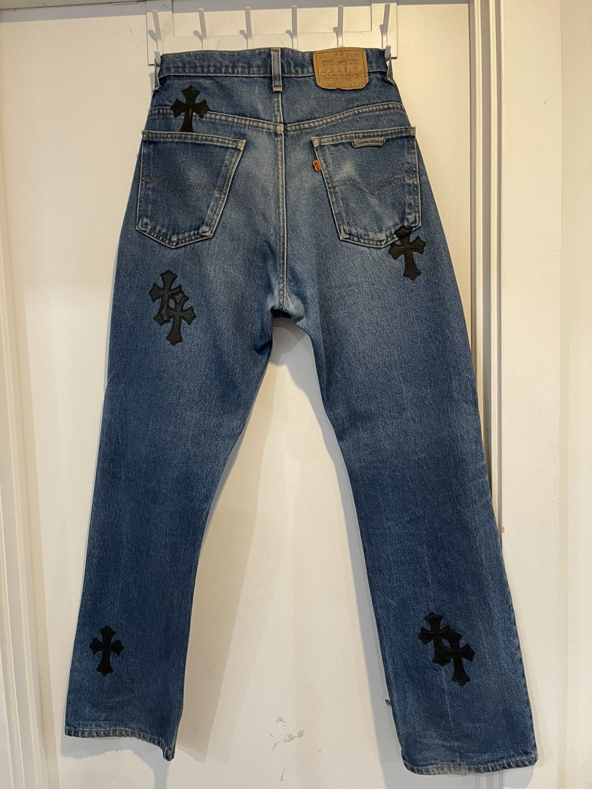 Chrome Hearts × Levi's Chrome Hearts Levi’s Cross Patch Denim Jeans Size US 34 / EU 50 - 2 Thumbnail