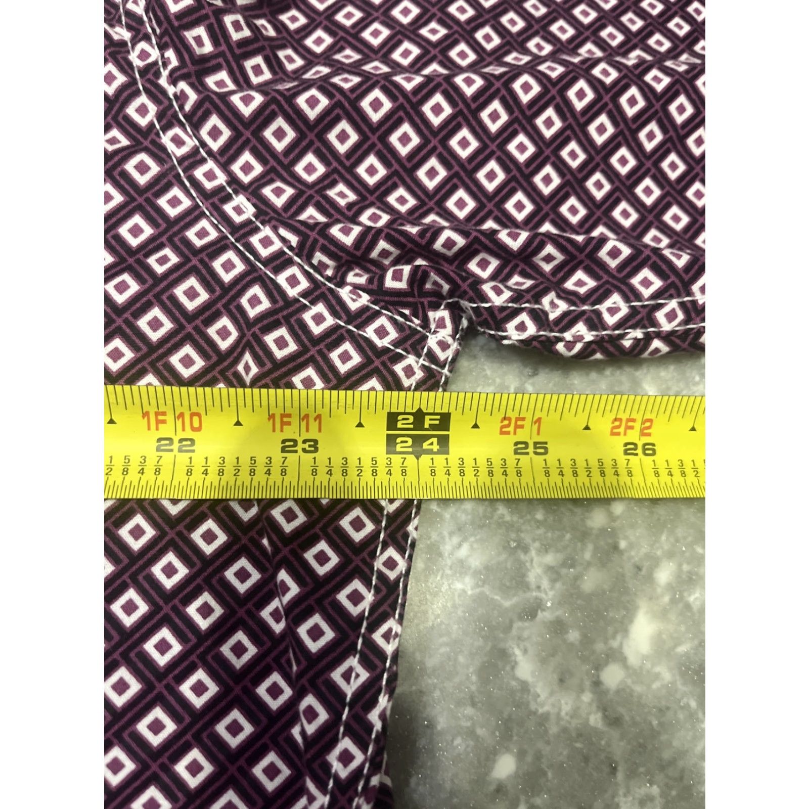 Wrangler Wrangler Shirt Mens L Purple Pearl Snap Western 20X Competition Advanced Comfort Button-Up Geometric Long Sleeve Cotton Blend Size US L / EU 52-54 / 3 - 4 Thumbnail
